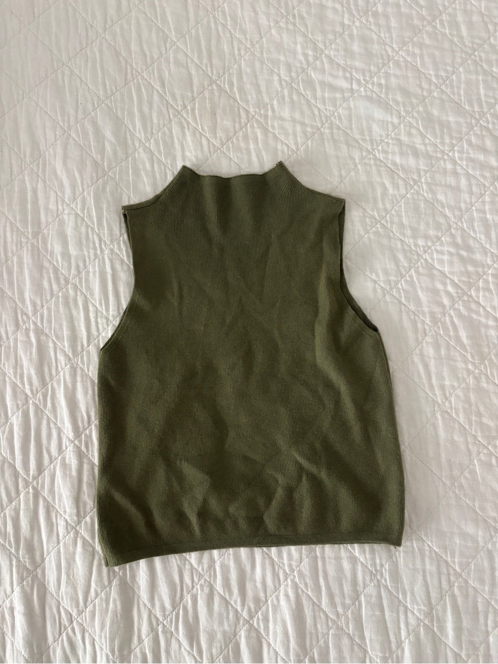 Thrifted 100% Cashmere Mock Neck Sweater Vest